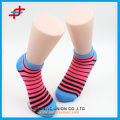 Spring colored stripe pattern ankle socks for cute girls,cheap for wholesale